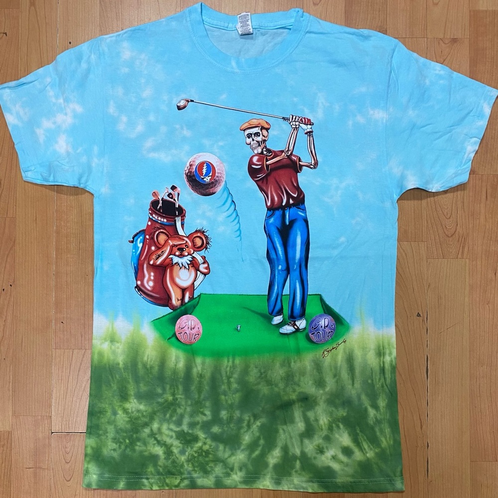 Grateful Dead Golfer Men’s Tie Dye Shirt Available in M…